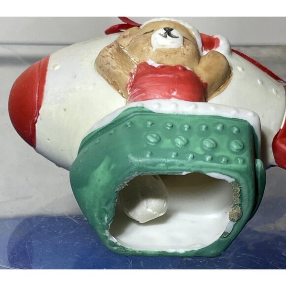 1990s Lot Of 3 Robel Hall Capn Teddy Glow Bell Light Up Porcelain Ornament-RARE - Picture 3 of 9